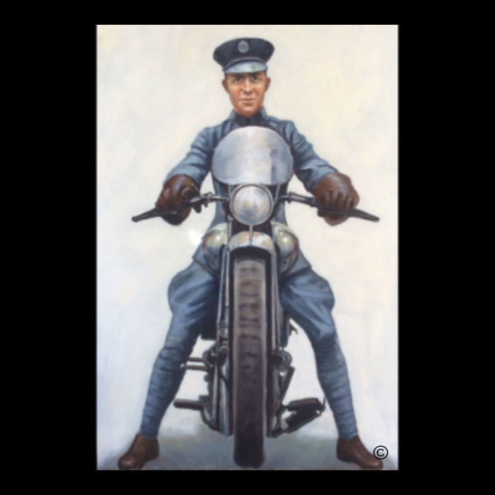 Commemorative Fridge Magnet - TE Lawrence on Brough Superior Motorcycle